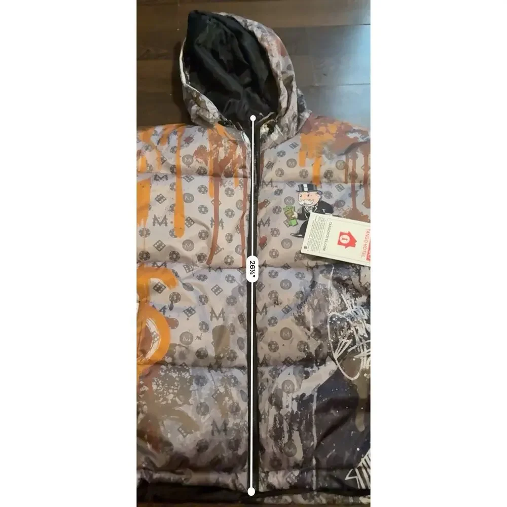 Tango Hotel Monopoly Hooded Puffer Jacket Men's L NWT Rare